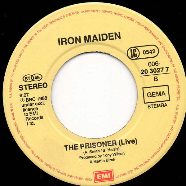 Iron Maiden : The Clairvoyant (7", Single)