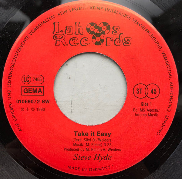 Steve Hyde (2) : Take It Easy (7", Single)