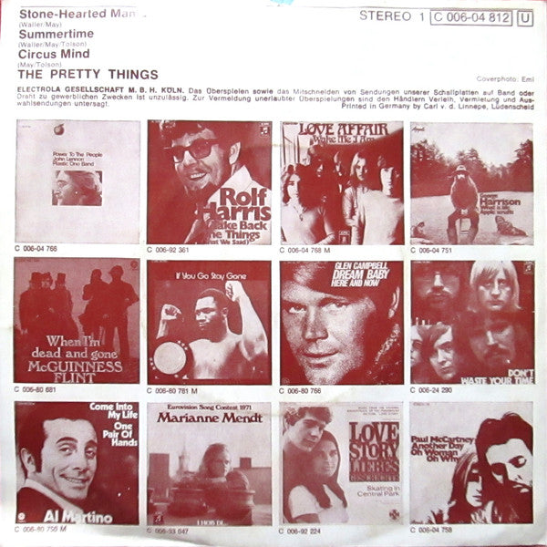 The Pretty Things : Stone-Hearted Mama (7", Single)