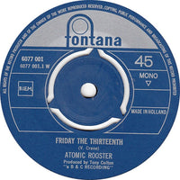 Atomic Rooster : Friday The 13th / Banstead (7", Single, Mono)