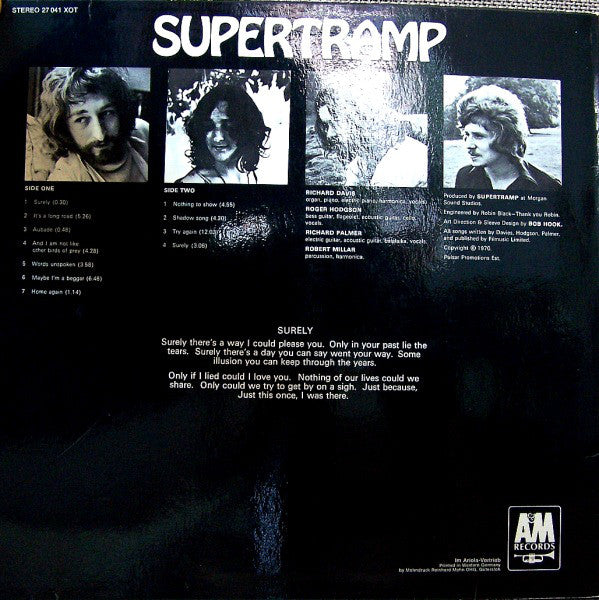 Supertramp : Supertramp (LP, Album, RE)