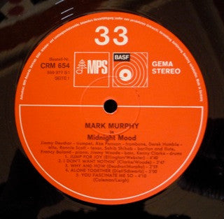 Mark Murphy : Midnight Mood (LP, Album, RE)