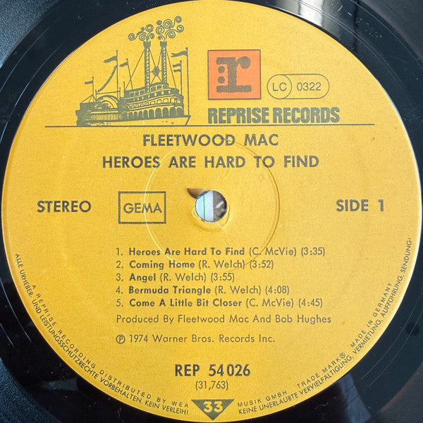 Fleetwood Mac : Heroes Are Hard To Find (LP, Album)