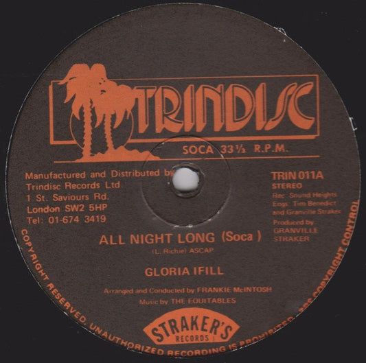 Gloria Ifill And The Equitables : All Night Long (12")