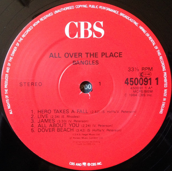 Bangles : All Over The Place (LP, Album, RE)