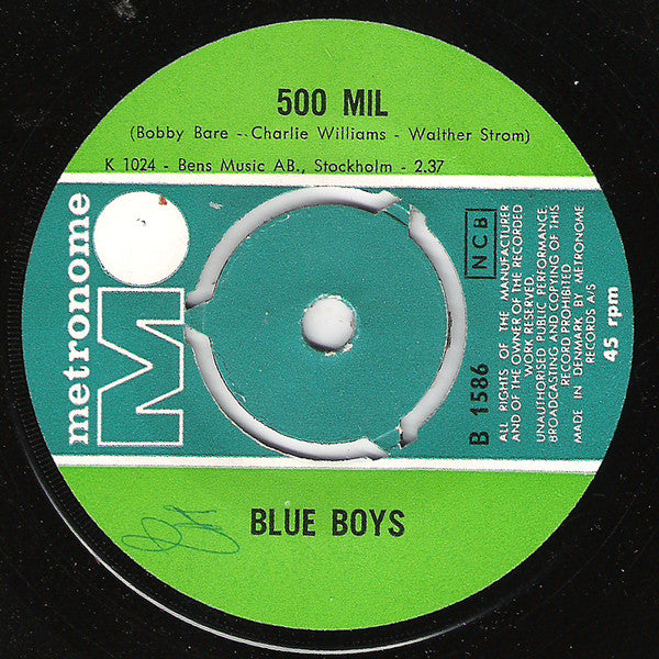 Blue Boys : 500 Mil / Lejrliv (7", Single)