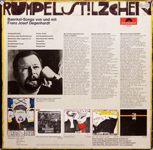 Franz Josef Degenhardt : Rumpelstilzchen (LP, Album, Mono, RE)