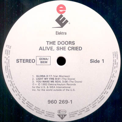 Doors* : Alive, She Cried (LP, RE)