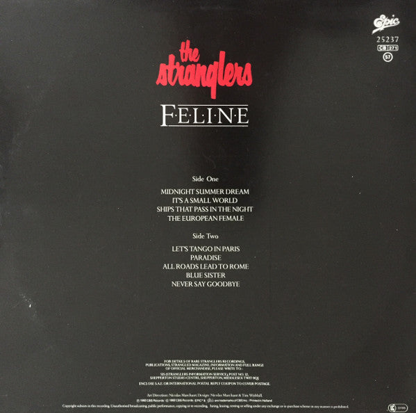 The Stranglers : Feline (LP, Album, Emb)