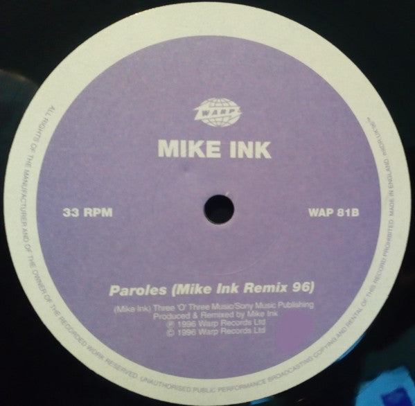 Mike Ink : Paroles (2x12")