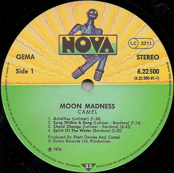Camel : Moonmadness (LP, Album, RP)