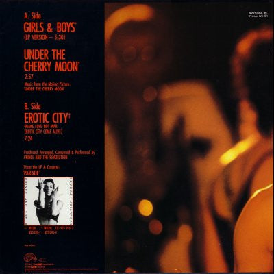Prince And The Revolution : Girls & Boys (12", Single, Pos)