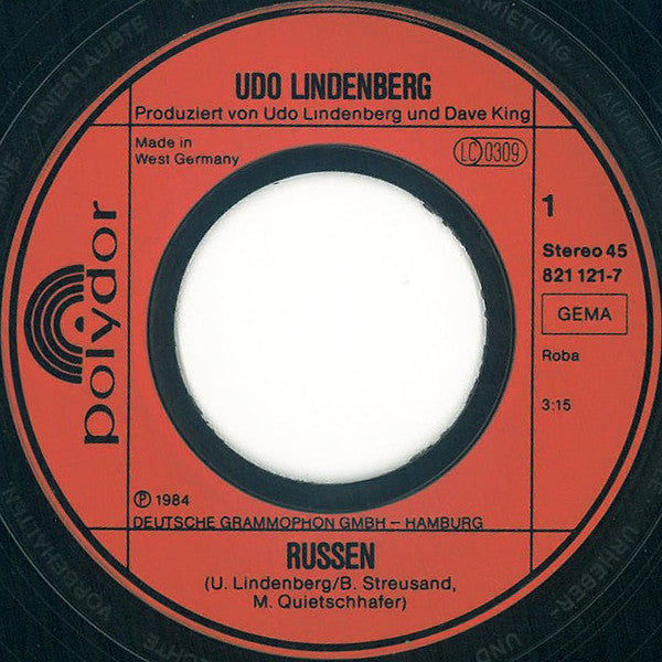 Udo Lindenberg : Russen / Familie Kabeljau (7", Single)