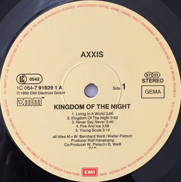 Axxis (2) : Kingdom Of The Night (LP, Album)