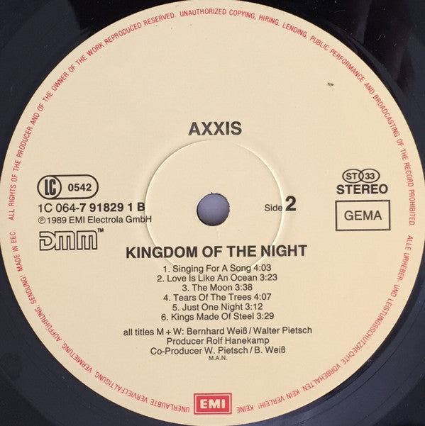 Axxis (2) : Kingdom Of The Night (LP, Album)