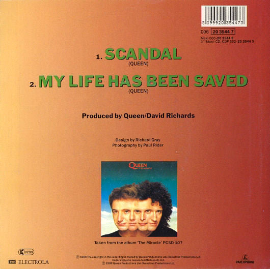 Queen : Scandal (7", Single)