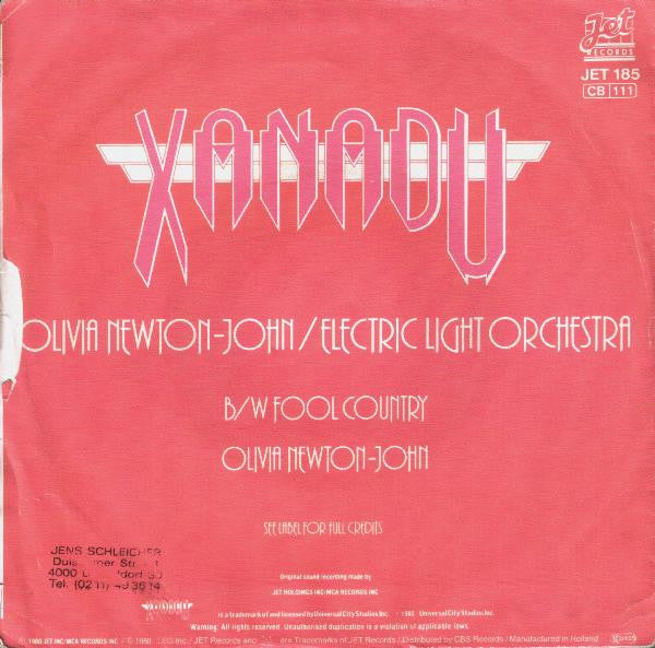 Olivia Newton-John / Electric Light Orchestra : Xanadu (7", Single)
