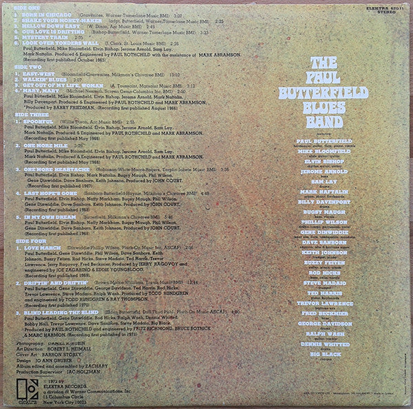 The Paul Butterfield Blues Band : Golden Butter, The Best Of The Paul Butterfield Blues Band (2xLP, Comp, RE)