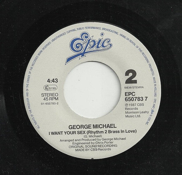 George Michael : I Want Your Sex (7", Single)