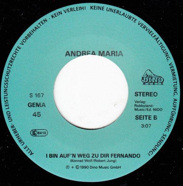 Andrea Maria : Aber Samstag Is Unser Tag (7", Single)