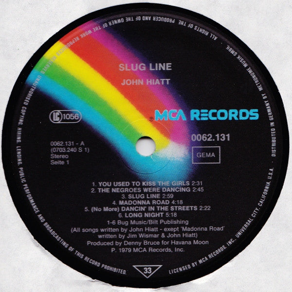 John Hiatt : Slug Line (LP, Album)