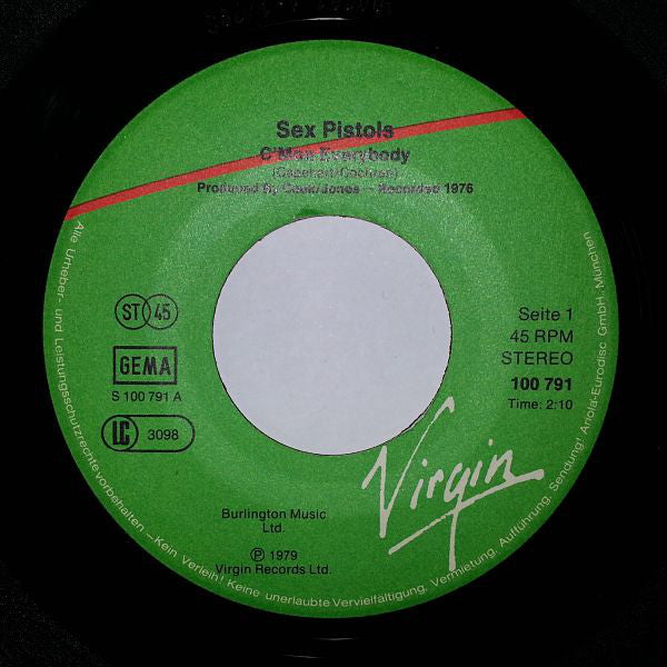 Sex Pistols : C'Mon Everybody (7")