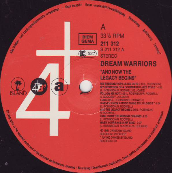 Dream Warriors : And Now The Legacy Begins (LP, Album)