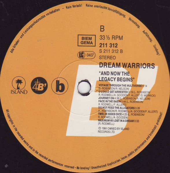 Dream Warriors : And Now The Legacy Begins (LP, Album)