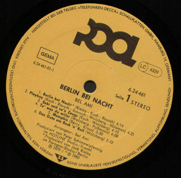 Bel Ami : Berlin Bei Nacht (LP, Album, RE)