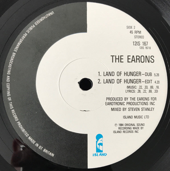 The Earons : Land Of Hunger (12")