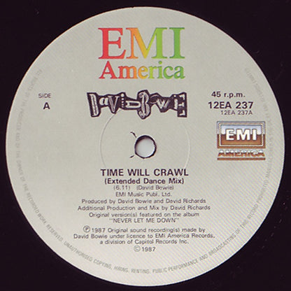 David Bowie : Time Will Crawl (Extended Dance Mix) (12")