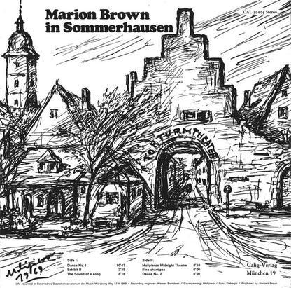 Marion Brown : Marion Brown In Sommerhausen (LP, Album)