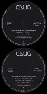 Marion Brown : Marion Brown In Sommerhausen (LP, Album)