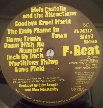 Elvis Costello And The Attractions* : Goodbye Cruel World (LP, Album)