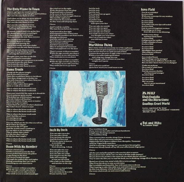 Elvis Costello And The Attractions* : Goodbye Cruel World (LP, Album)