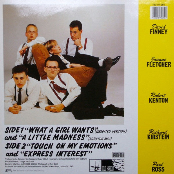The Company She Keeps : What A Girl Wants (12", Maxi)