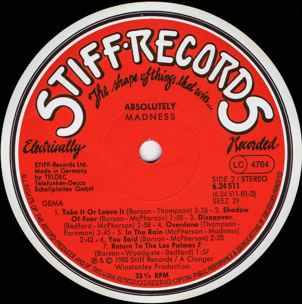 Madness : Absolutely (LP, Album)