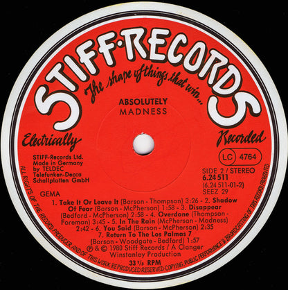Madness : Absolutely (LP, Album)