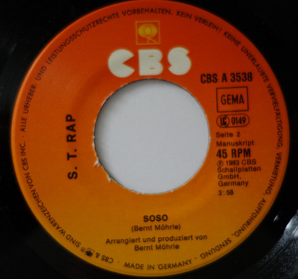 S.T.Rap : Nimm Die Finger Weg! (7")