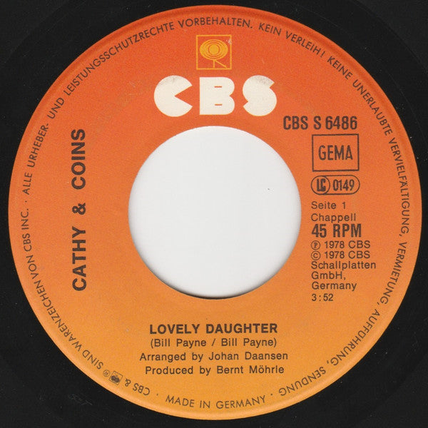 Cathy & Coins : Lovely Daughter (7", Single)