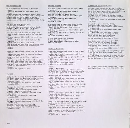 Bruce Springsteen : Darkness On The Edge Of Town (LP, Album, RE)