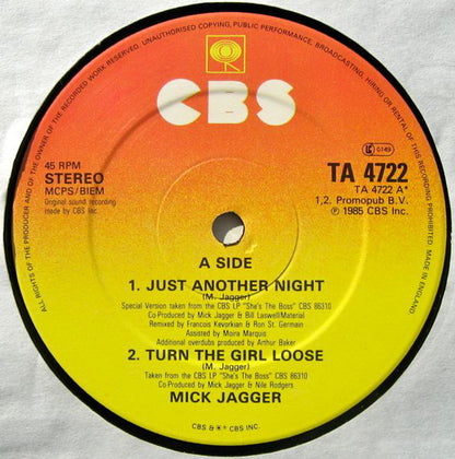 Mick Jagger : Just Another Night (Extended Remix Version) (12")