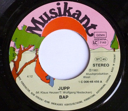 Wolfgang Niedecken's BAP* : Jupp (7", Single)