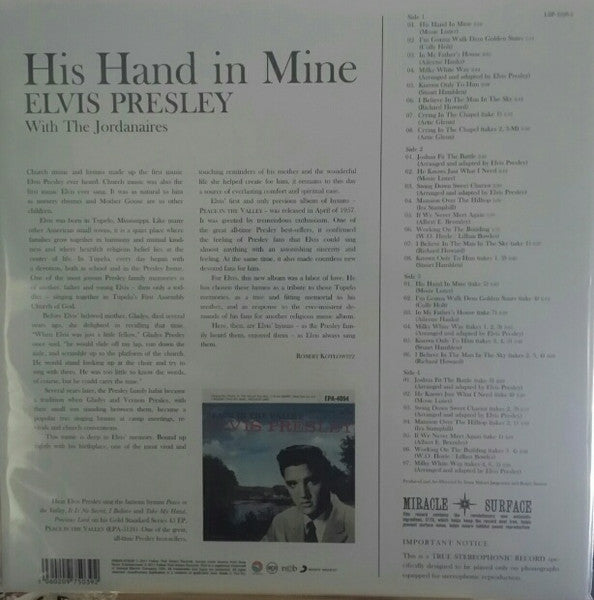 Elvis Presley : His Hand In Mine (2xLP, Ltd)