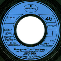 Kurtis Blow : Throughout Your Years (Part 1) / Throughout Your Years (Part 2) (7", Single)