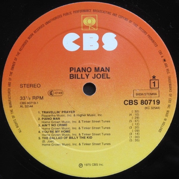 Billy Joel : Piano Man (LP, Album, RE)