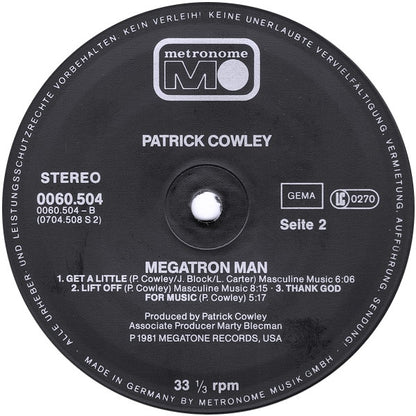 Patrick Cowley : Megatron Man (LP, Album)