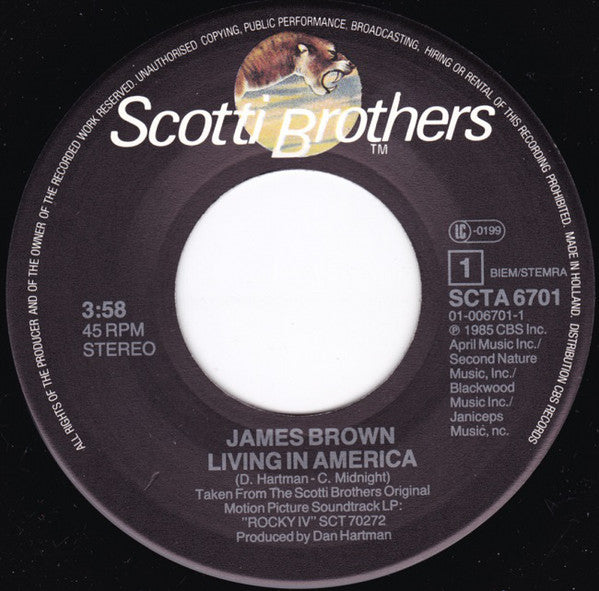 James Brown : Living In America (7", Single)