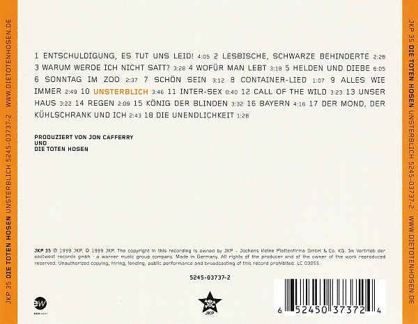 Die Toten Hosen : Unsterblich (CD, Album)