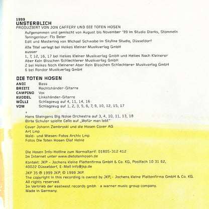 Die Toten Hosen : Unsterblich (CD, Album)